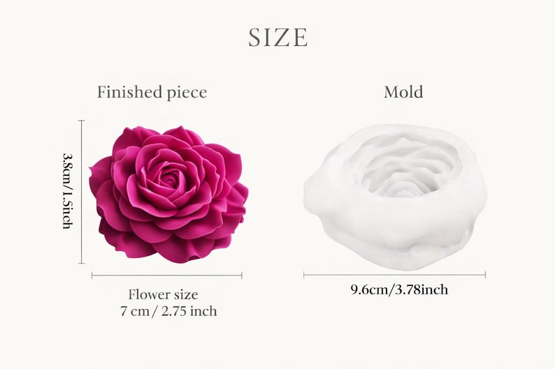 Molde de silicona grande con forma de rosa para velas, jabón, resina, chocolate y decoración de pasteles. imagen 7