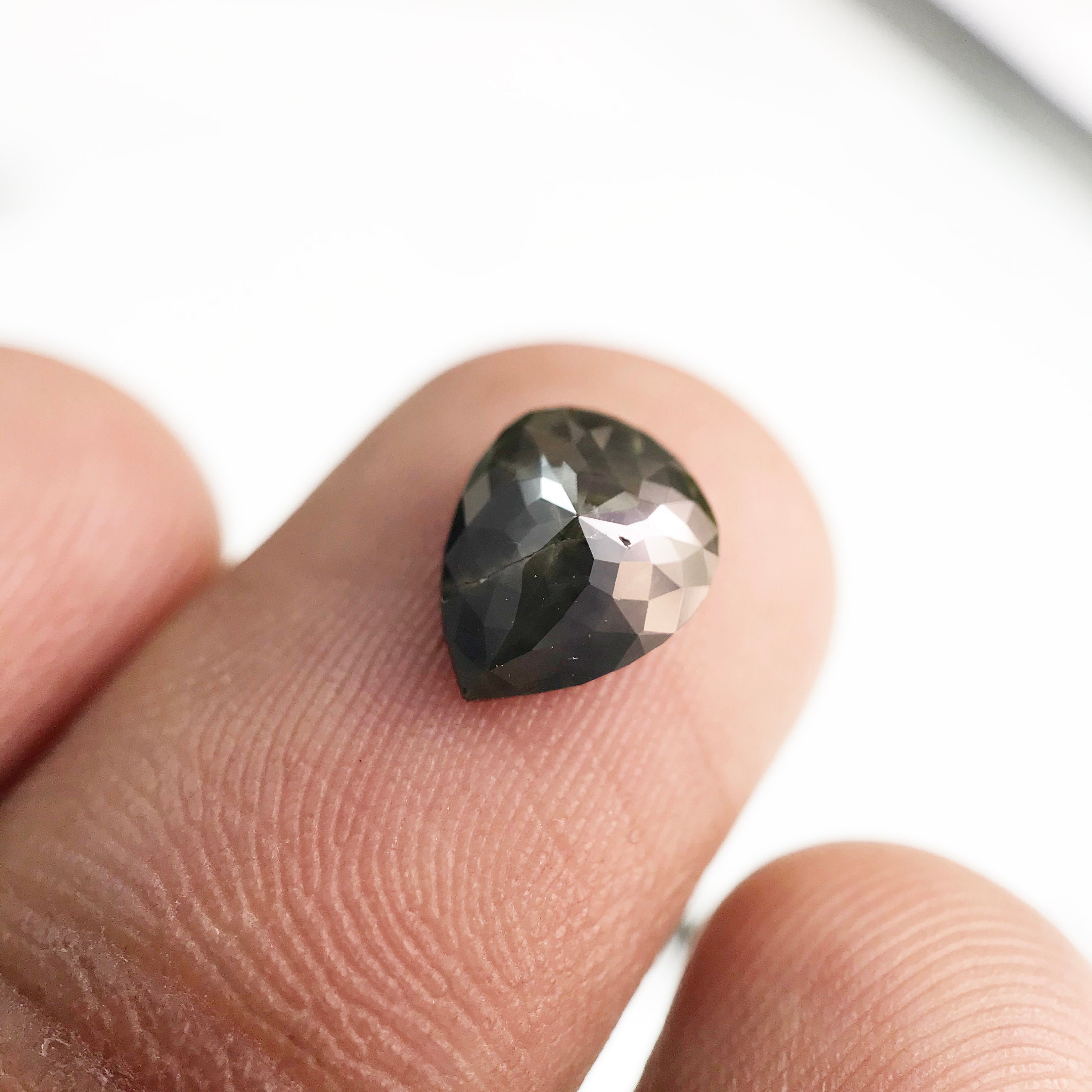 Diamant 100 naturel sel et poivre diamant poire en forme de Etsy