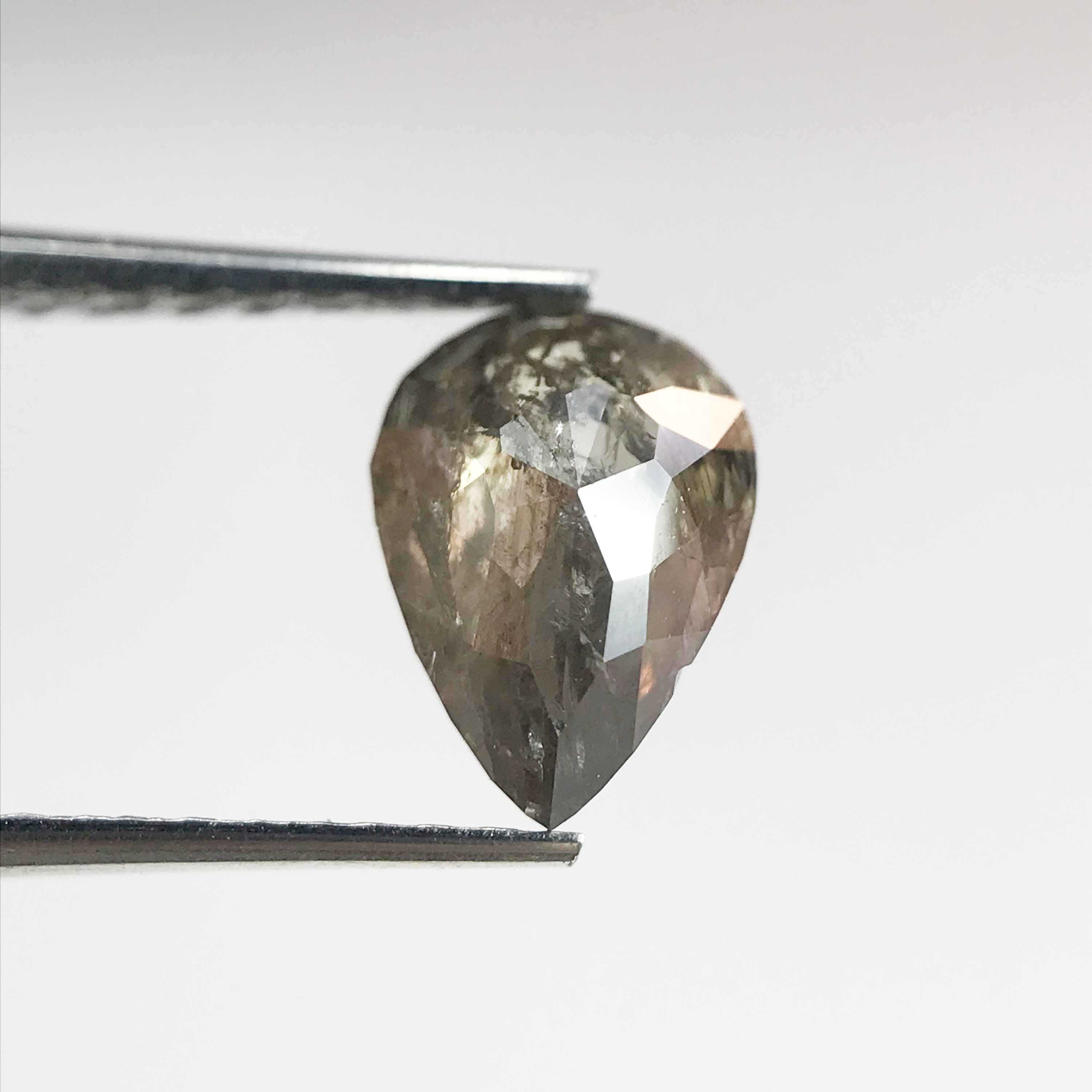 Salt and pepper Diamond Pear Shape Diamond 100Natural Etsy