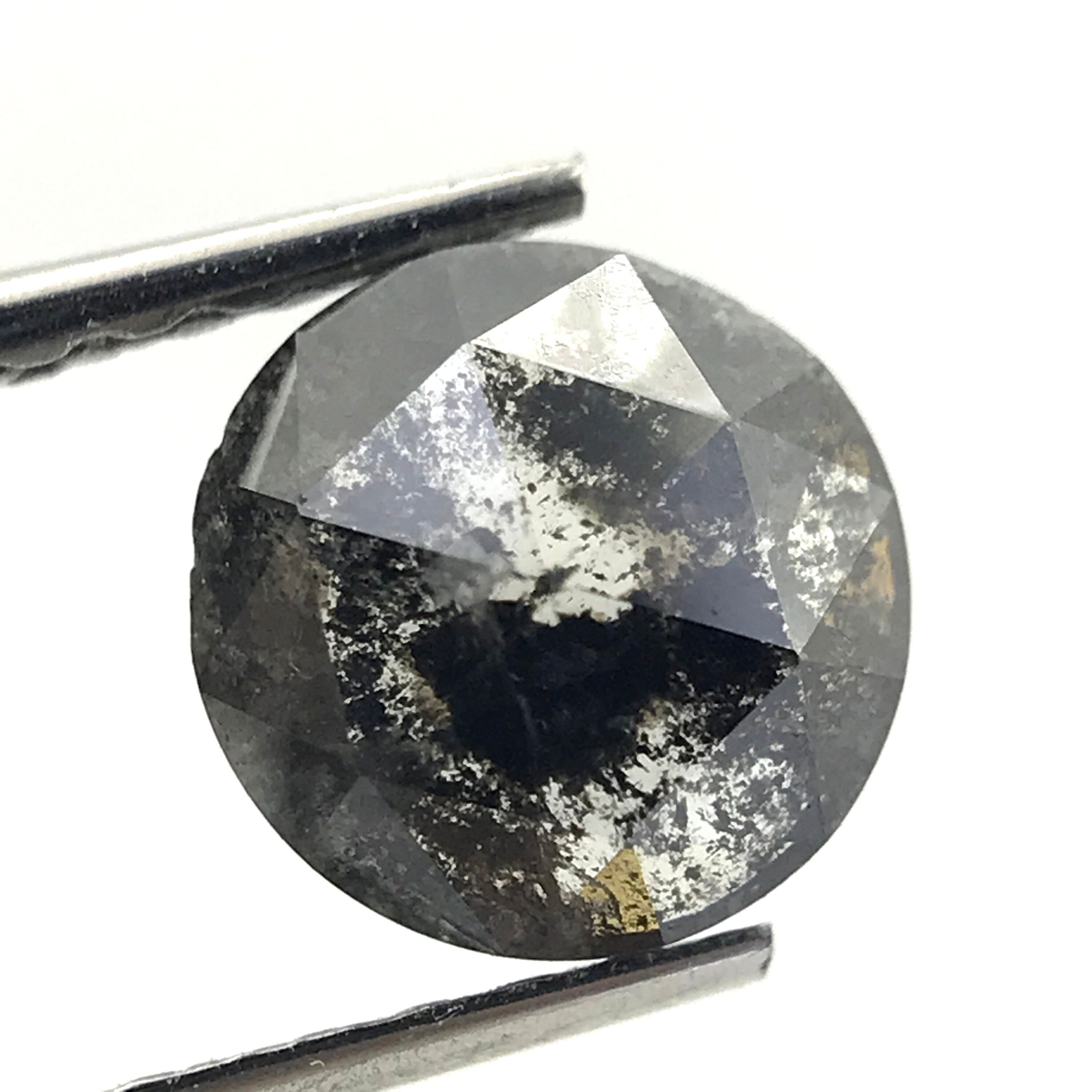 100Natural Salt and Pepper Diamond Round Shape Natural Etsy