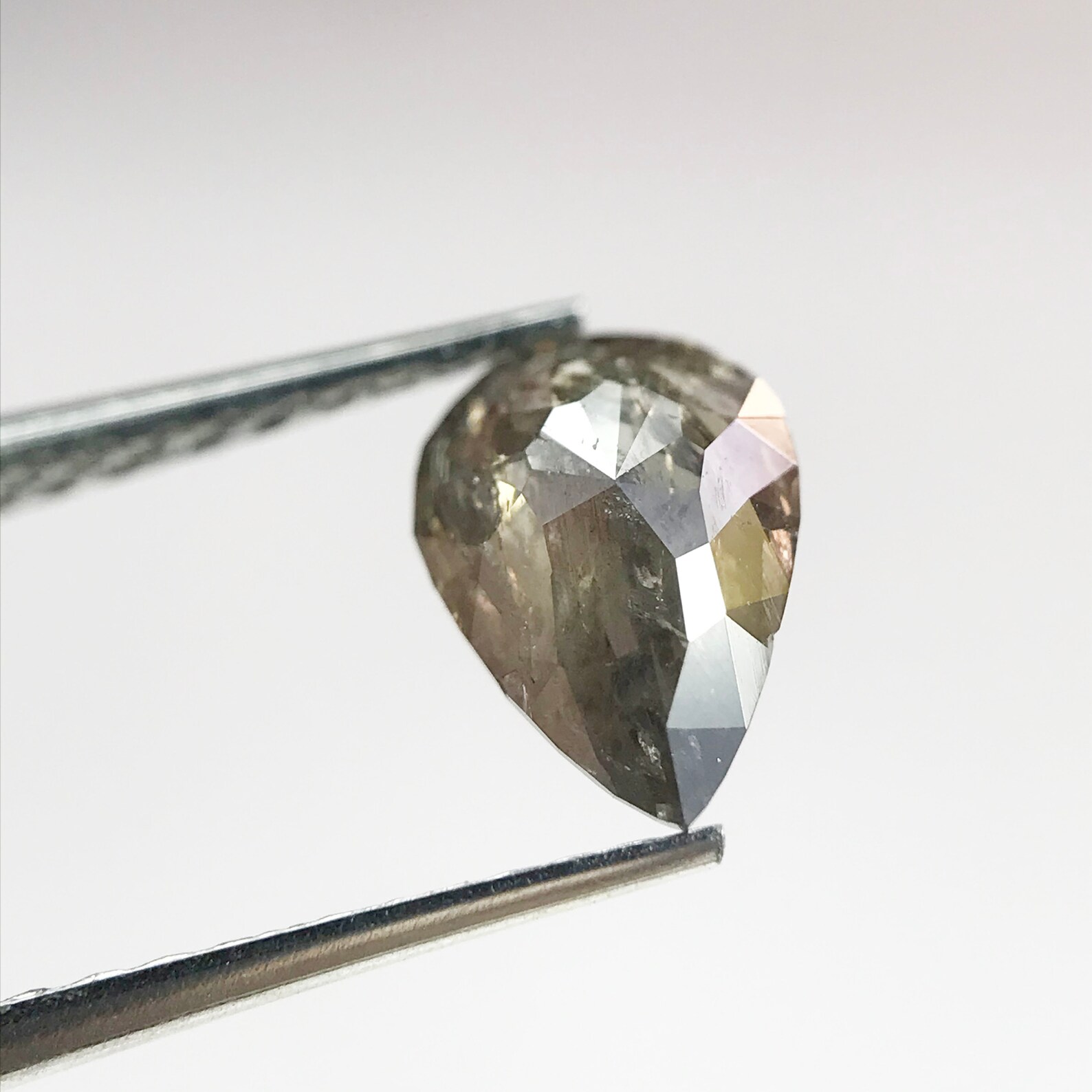 Salt and pepper Diamond Pear Shape Diamond 100Natural Etsy