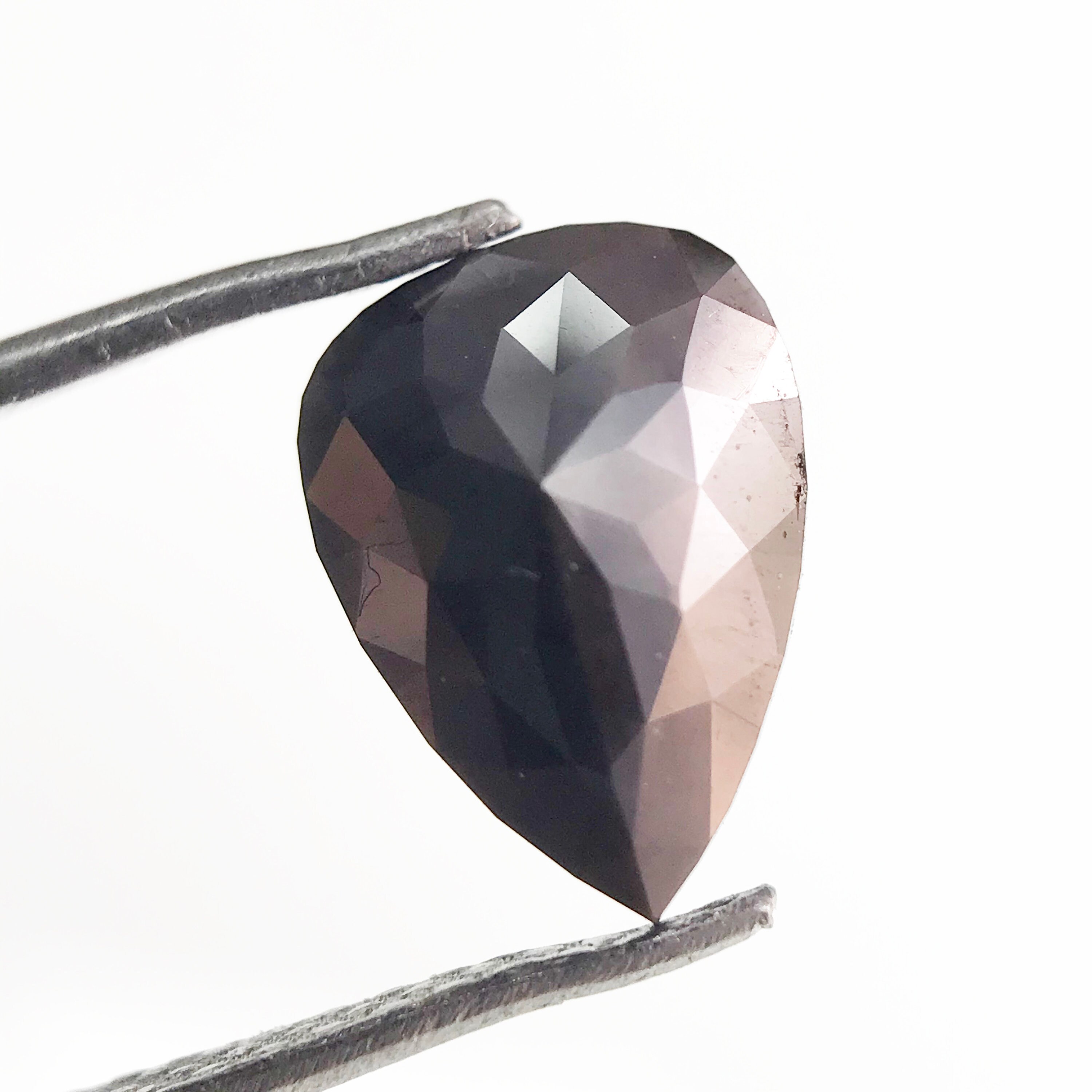 Diamant 100 naturel sel et poivre diamant poire en forme de Etsy