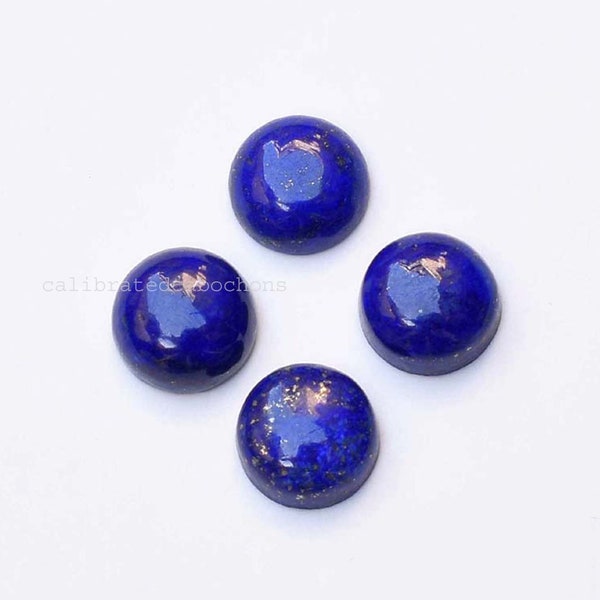 Lapis Lazuli Cabochon, Lapis Lazuli Round Flat Back Cabochon, Calibrated Cabochon, Lapis Lazuli, Bezel Setting, Size 6mm,8,10,12,14,15,16mm