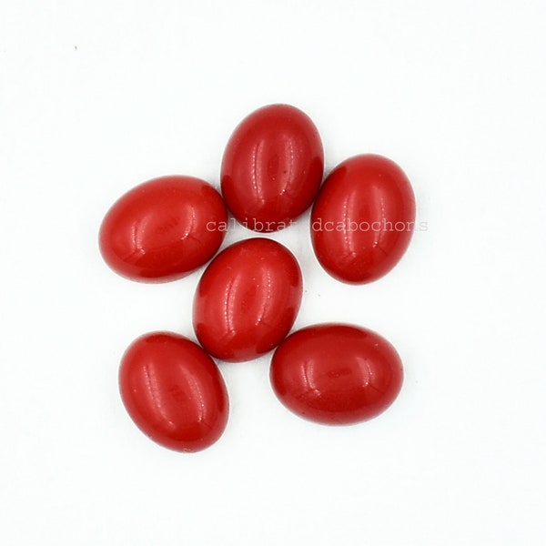 Red coral cabochon, oval shape flat back gemstone, red coral, loose cabochon, sizes 7x9,8x10,9x11,10x12,10x14,12x16,13x18,15x20,16x22,18x25