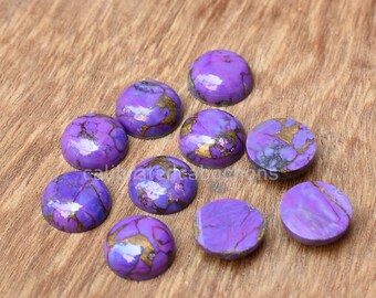 Turquoise cabochon, purple copper turquoise, turquoise round shape gemstone, calibrated cabochon, size from 5mm, 6,8,10,12,14,15,16mm