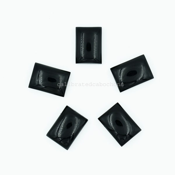Black Onyx Rectangle, Wholesale Gemstone, Loose Cabochon, Calibrated Size Available from 7x9,8x10,9x11,10x12,10x14,12x16,13x18, Till 18x25mm