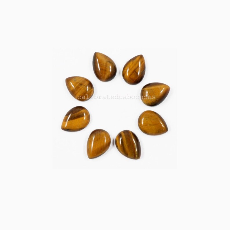 Pear Flat Back Cabochon Sizes 7x10,8x12,9x13,10x14,12x16,13x18,15x20mmmm Yellow Tiger Eye Gemstone Wholesale Gemstone Tiger Eye Cabochon