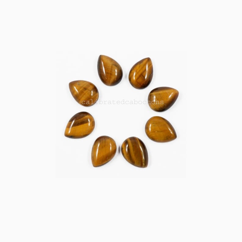 Pear Flat Back Cabochon Sizes 7x10,8x12,9x13,10x14,12x16,13x18,15x20mmmm Yellow Tiger Eye Gemstone Wholesale Gemstone Tiger Eye Cabochon