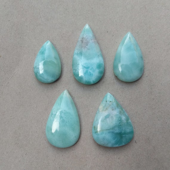 Amazing Natural Larimar Cabochon, Loose Cabochon, Pear Shape Larimar Cabochon, Wholesale Gemstone, Dominican Larimar, Larimar Gemstone, 1Pc