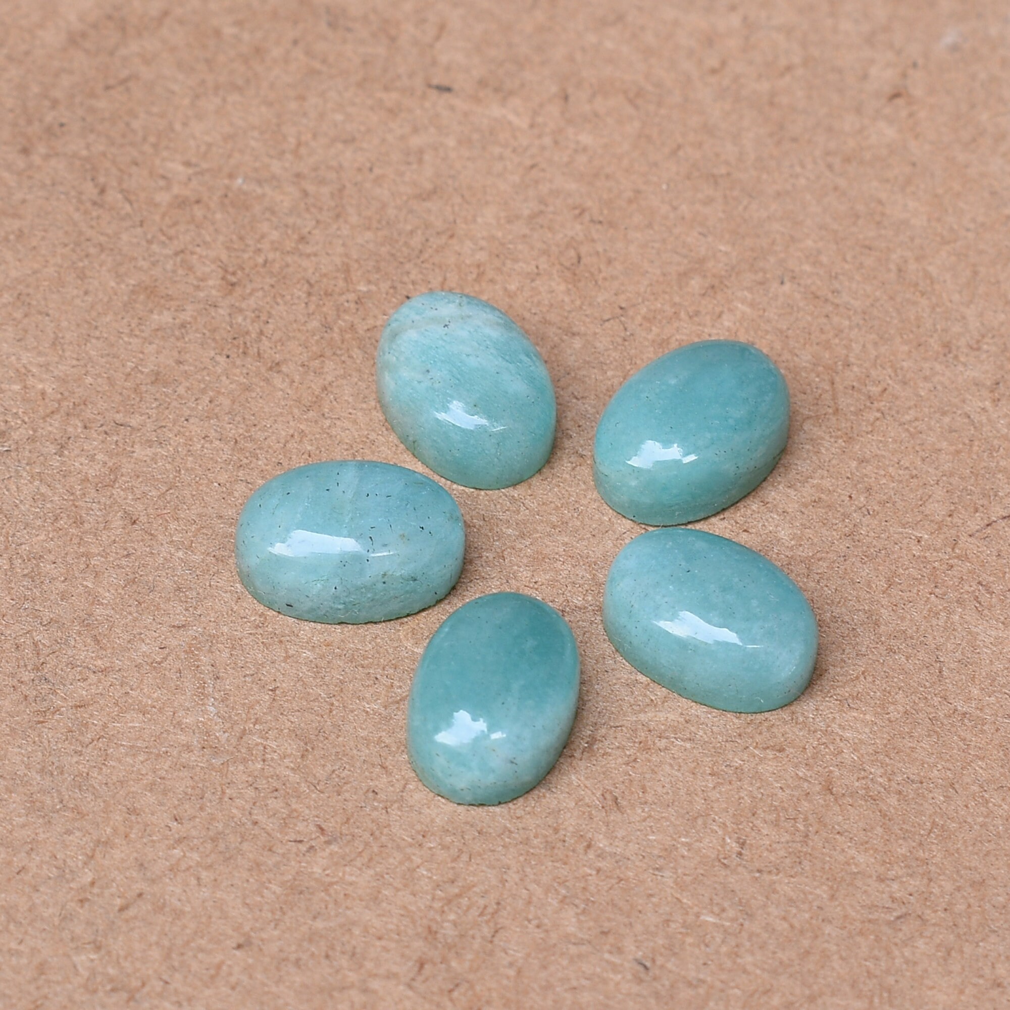Natural Amazonite Oval Cabochon Flat Back Calibrated Size Loose Gemstone3x5,4x6,5x7,8x10,10x12,10x14MM All size available For Jewelry Making