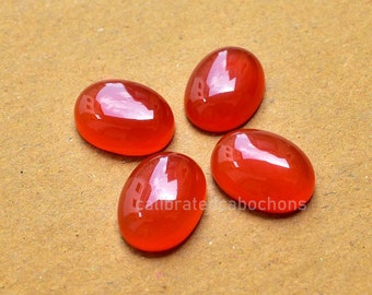 Red Onyx Cabochon: Oval Flat Back, Calibrated Sizes