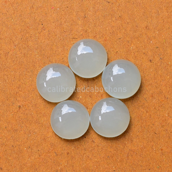 AAA Aqua Chalcedony Cabochon: Round Loose Gemstone (8-20mm)