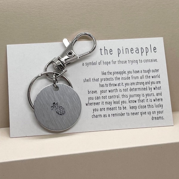 Fertility Pineapple Keychain, Journey To Conceiving Gift, IVF Pineapple, Infertility Gift, IVF Treatment Gift, Fertility Treatment Gift,