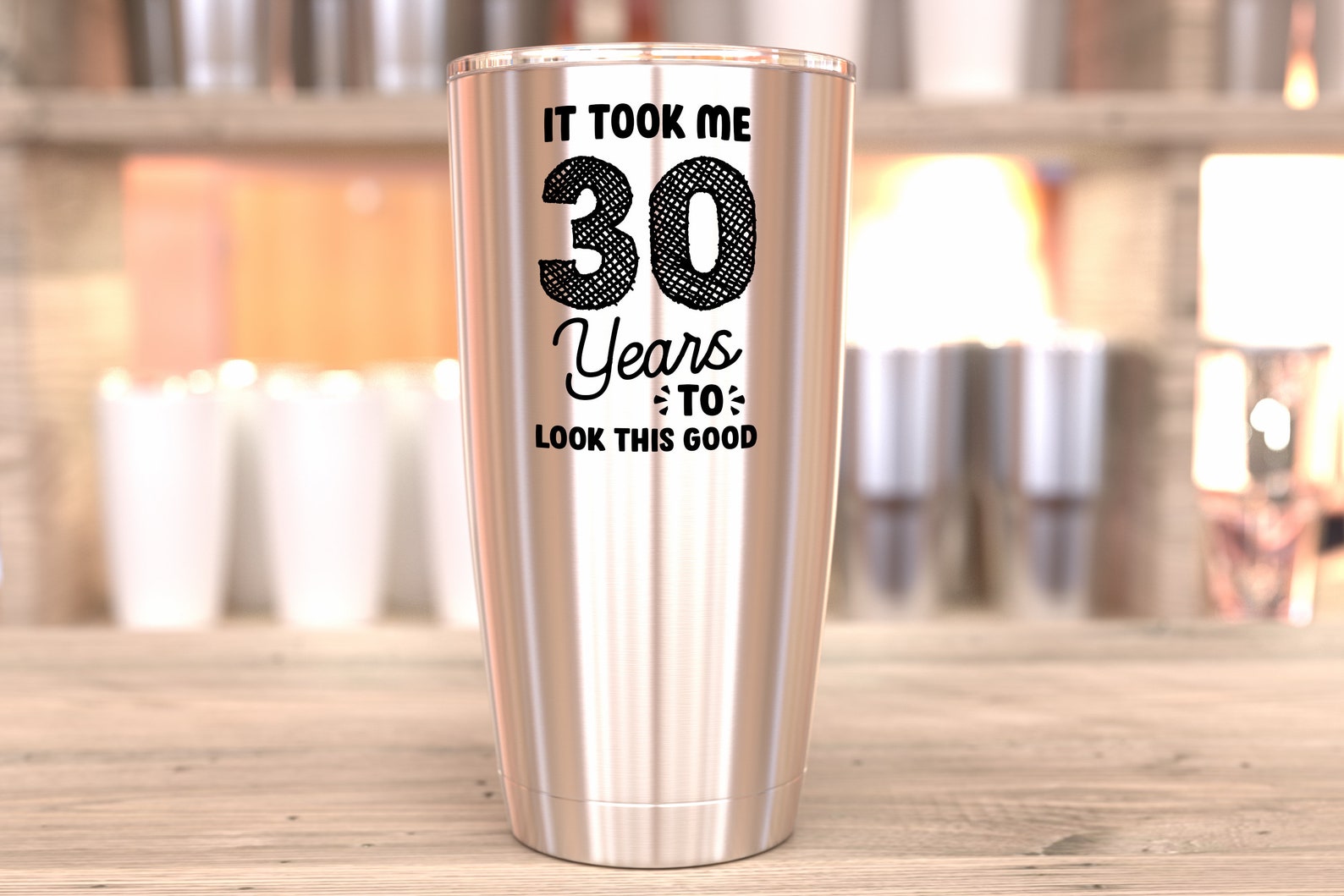 30th Birthday Gift idea for him coffee tumbler travel mug