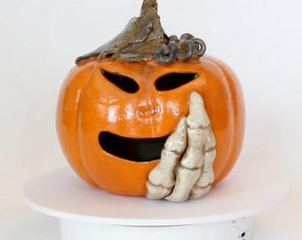 Glazed Ceramic Pumpkin