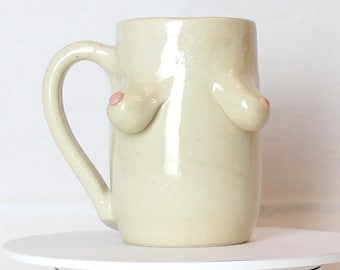 Glazed Ceramic Boob Cup