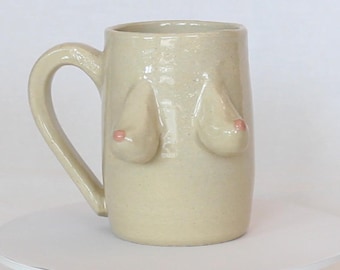 Glazed Ceramic Boob Cup