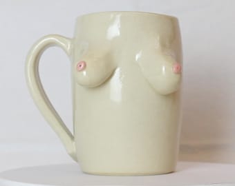 Glazed Ceramic Boob Cup