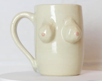 Glazed Ceramic Boob Cup