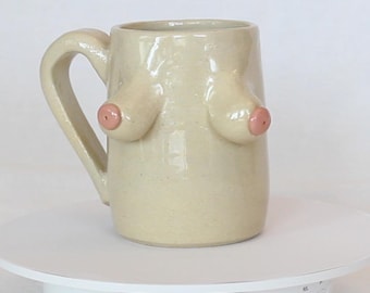 Glazed Ceramic Boob Cup