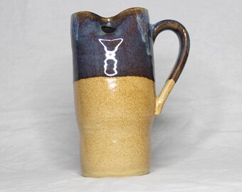 Glazed Ceramic Tumbler with Reuseable Straw