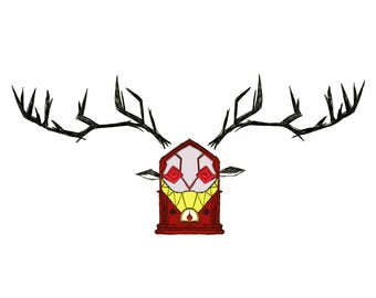Radio Deer Art Print