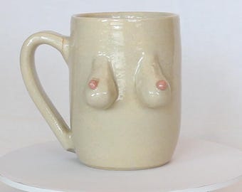 Glazed Ceramic Boob Cup