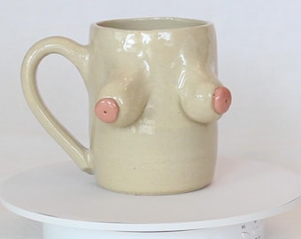 Glazed Ceramic Boob Cup