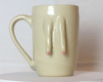 Glazed Ceramic Boob Cup