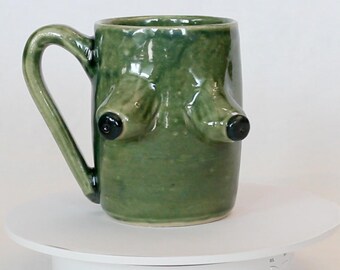Glazed Ceramic Boob Cup