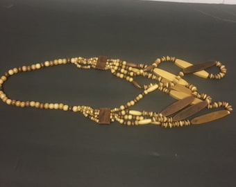 Rwandan made wooden necklace