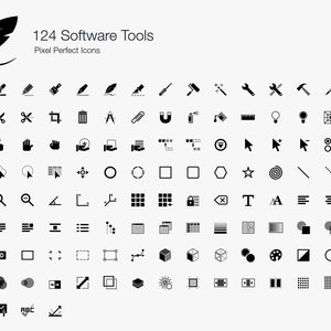 Software Tools Benutzeroberflächen Symbole Symbol Zeichen Piktogramm Bundle Set Vector eps png SVG. UX-Design-UI-Symbole. Tools-Symbol. Geometrie-Shape.