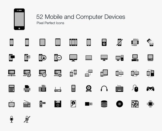 Smartphone-Illustration, iphone Computer Symbole Handy Signal