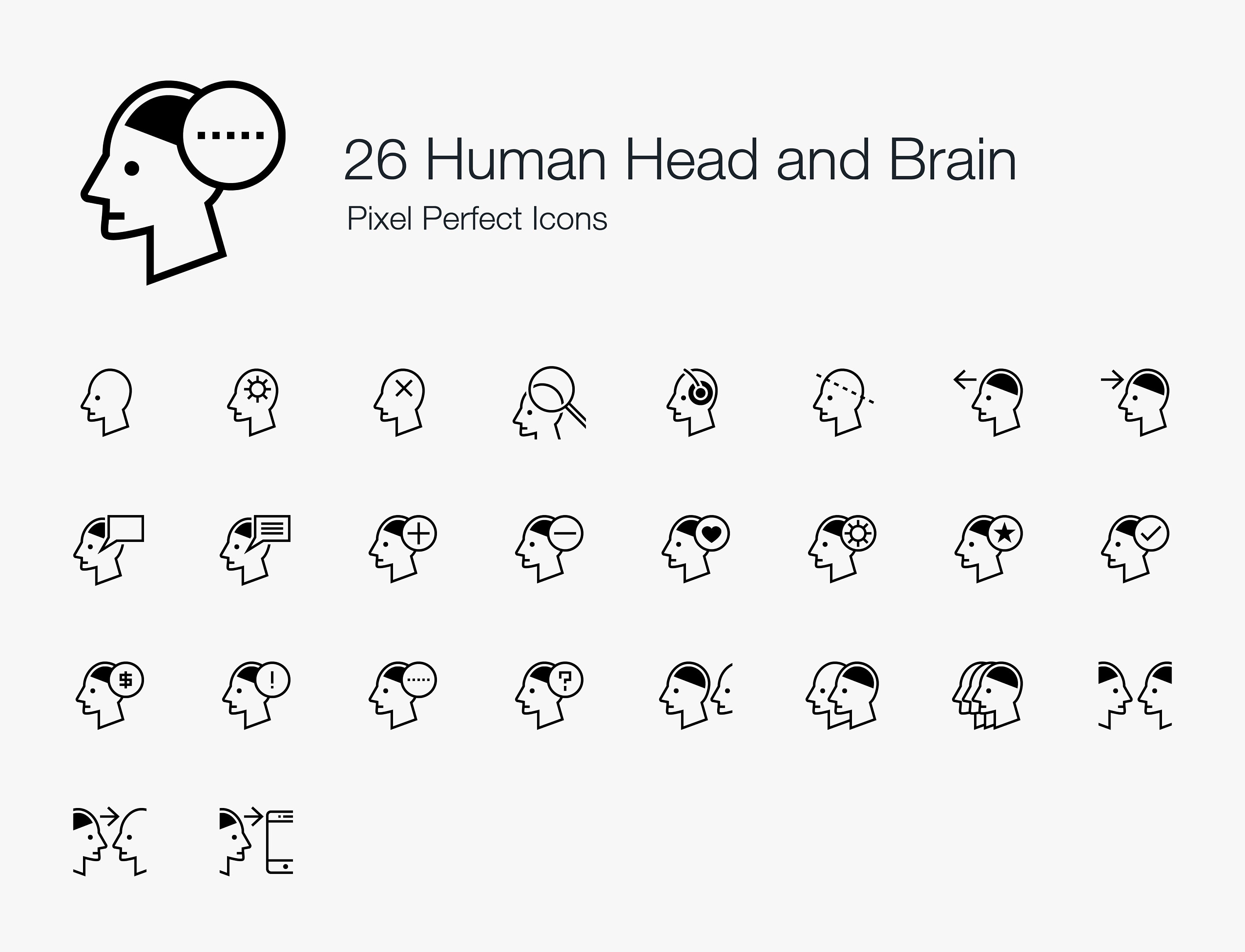 Human Head Brain Mental Face Line Icons Sign Symbol Pictogram Etsy Human Head Brain Mental Face Line Icons Sign Symbol Pictogram Etsy