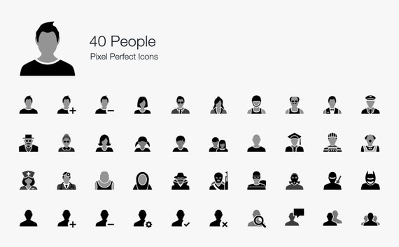 Menschen Benutzer Avatar Profil Mann Frau Zeichen Symbole Etsy