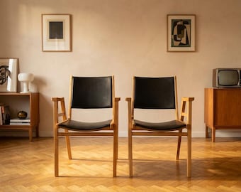 Par de poltronas de meados do século František Jirák estofadas década de 1970 Tchecoslováquia