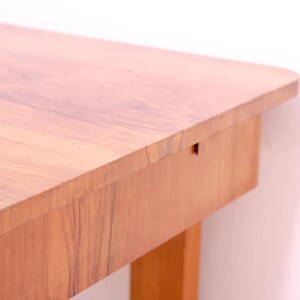 Dining Table, Art Deco Style, 1930s, Czechoslovakia, Walnut Wood, Extendable Table image 12