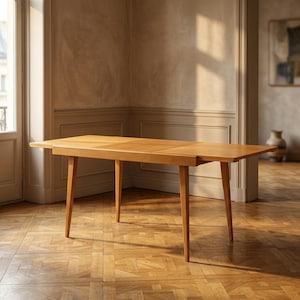 Mid-Century Expandable Dining Table by František Jirák, Ash Beech Wood, 1970s