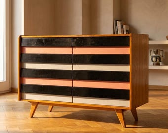Vintage Czech Chest of Drawers U-453 by Jiří Jiroutek for Interiér Praha, 1960s, 110 × 45 × 76 cm