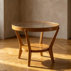 Coffee Table, Mid-Century, Glazed, Kropáček & Kozelka, 1944, Czechoslovakia