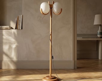 Atomic Age Floor Lamp, Vintage Hotel Lighting, Czechoslovakia 1970s