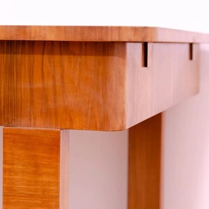 Dining Table, Art Deco Style, 1930s, Czechoslovakia, Walnut Wood, Extendable Table image 13