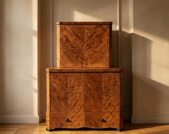 Sideboard Art Deco Bar Cabinet Wood 1930s Czechoslovakia Vintage Storage