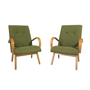 Jaroslav Šmídek Chairs for TON, Original Upholstery, Czechoslovakia 1960s
