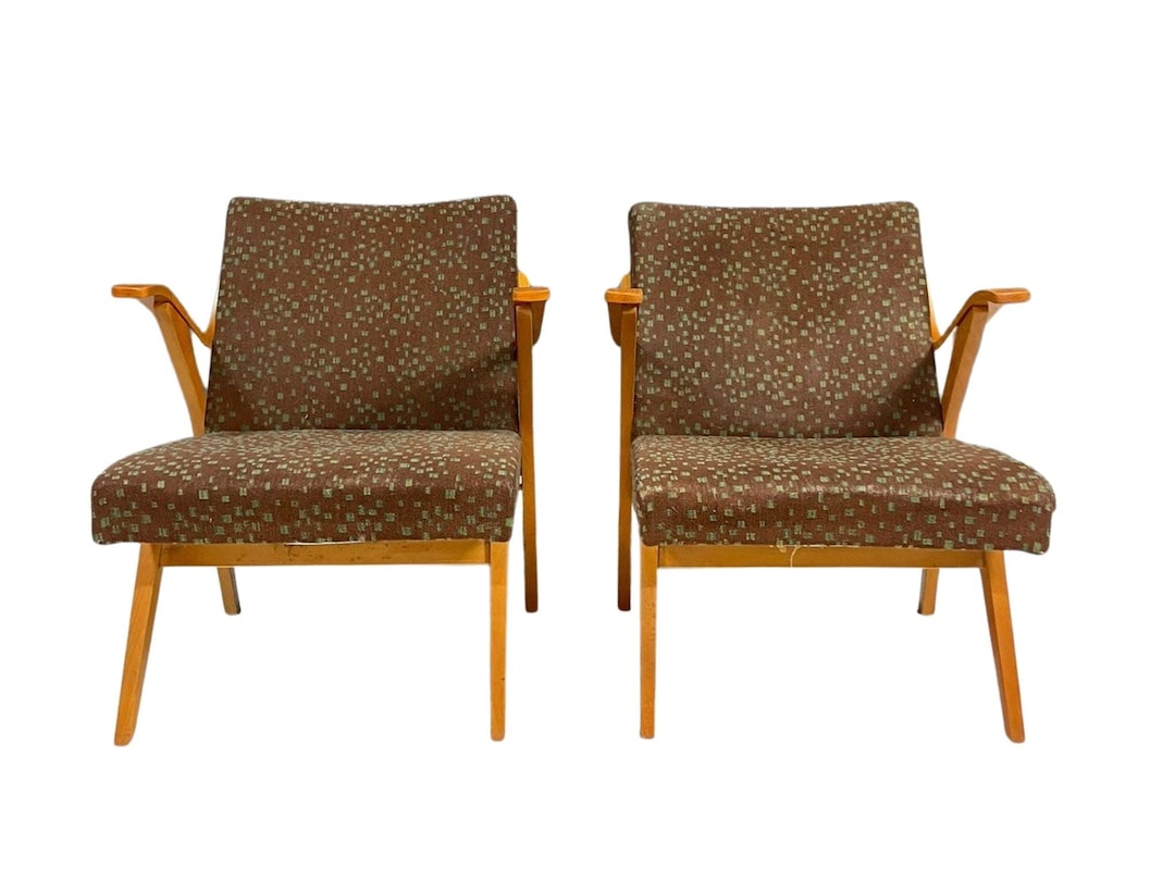 Pair of Retro Armchairs by Jitona Soběslav, Czechoslovakia, 1970s