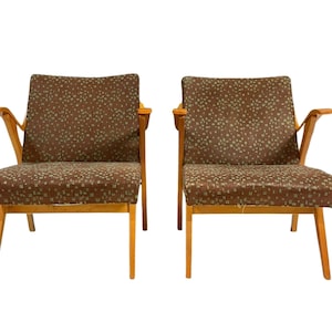 Pair of Retro Armchairs by Jitona Soběslav, Czechoslovakia, 1970s
