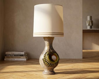 Vintage Ceramic Table Lamp, Walter Gerhards Lamp, 1970s