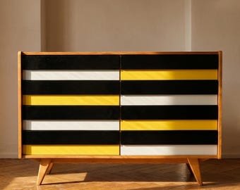 Mid-Century Chest of Drawers by Jiří Jiroutek, 1960s Beech Wood Czechoslovakia Furniture