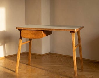 Writing Desk Mid-20th Century Wooden Desk, 90 × 49 × 73 cm