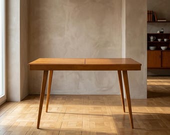 Fully Restored Mid-Century Folding Dining Table by František Jirák, 1970s Vintage Expandable Table